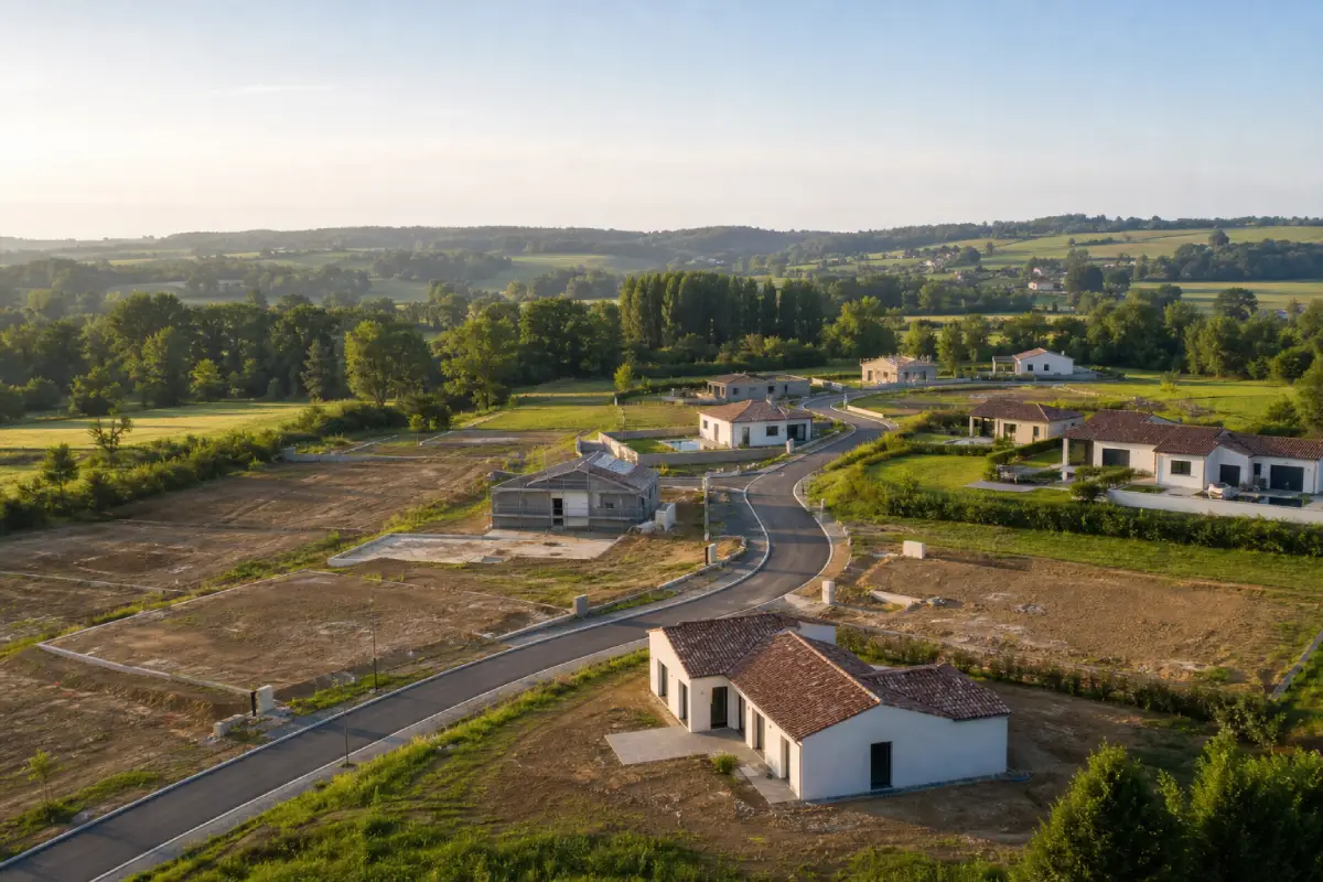 vue aérienne maison